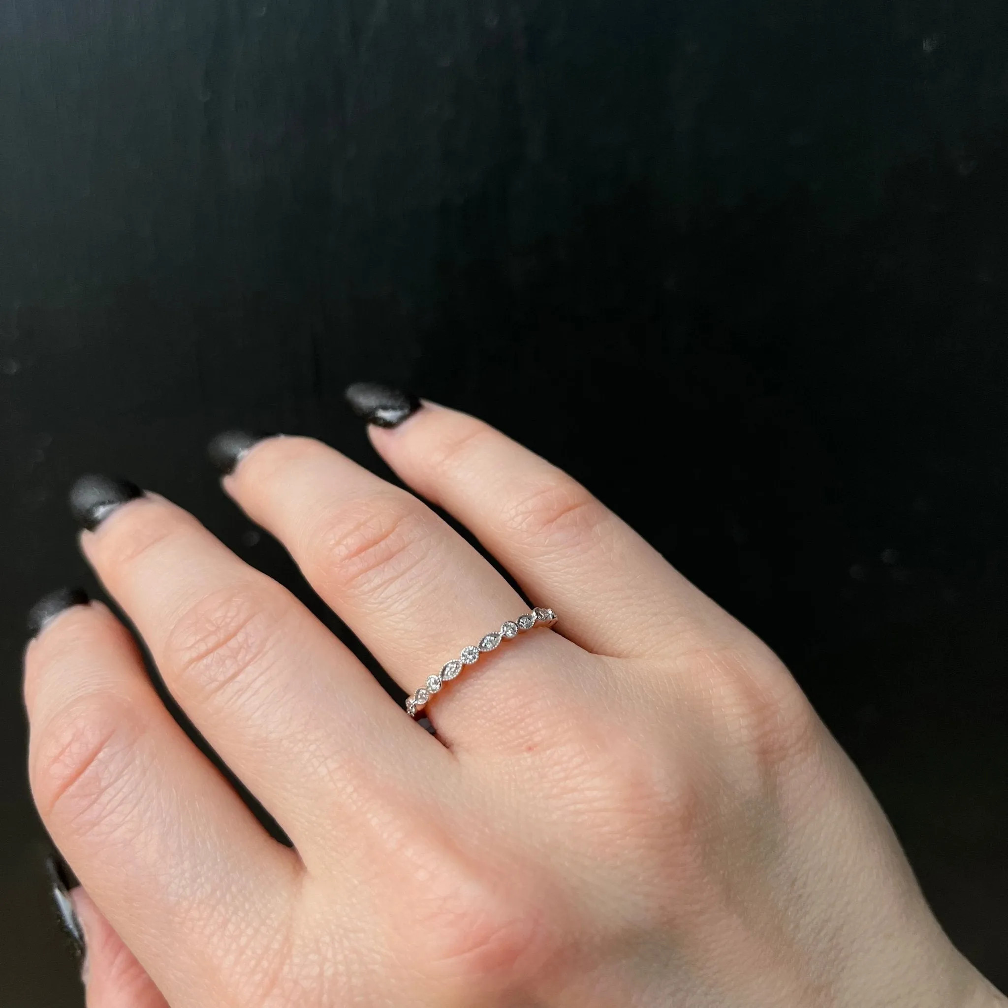 14k White Gold And Yellow Gold 0.22 Carat Diamond Band