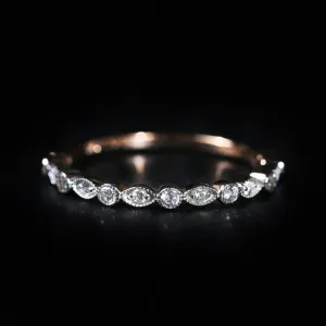 14k White Gold And Yellow Gold 0.22 Carat Diamond Band