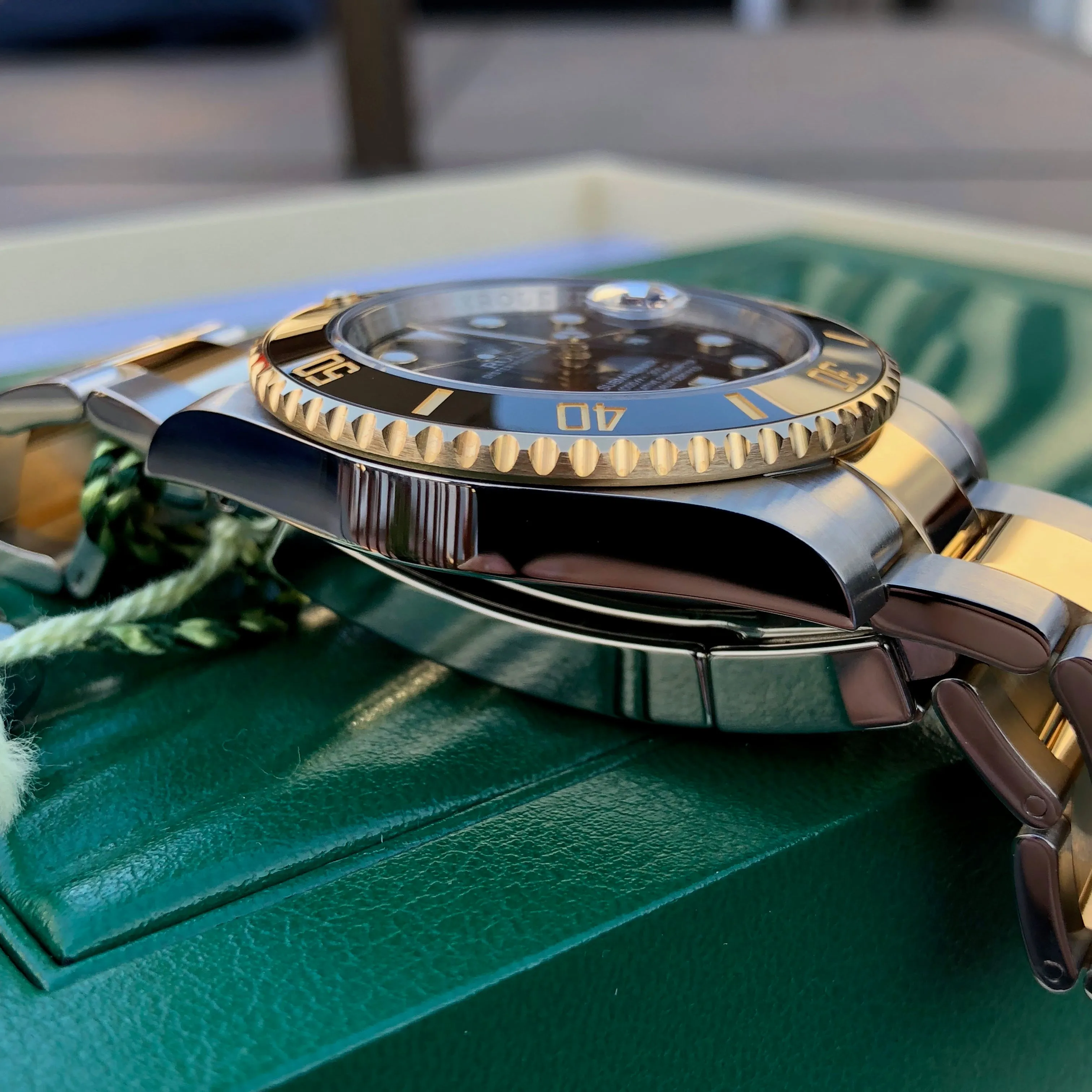 2015 Rolex Submariner 116613 LN Black Two Tone Gold Steel Automatic Ceramic Wristwatch Box Papers