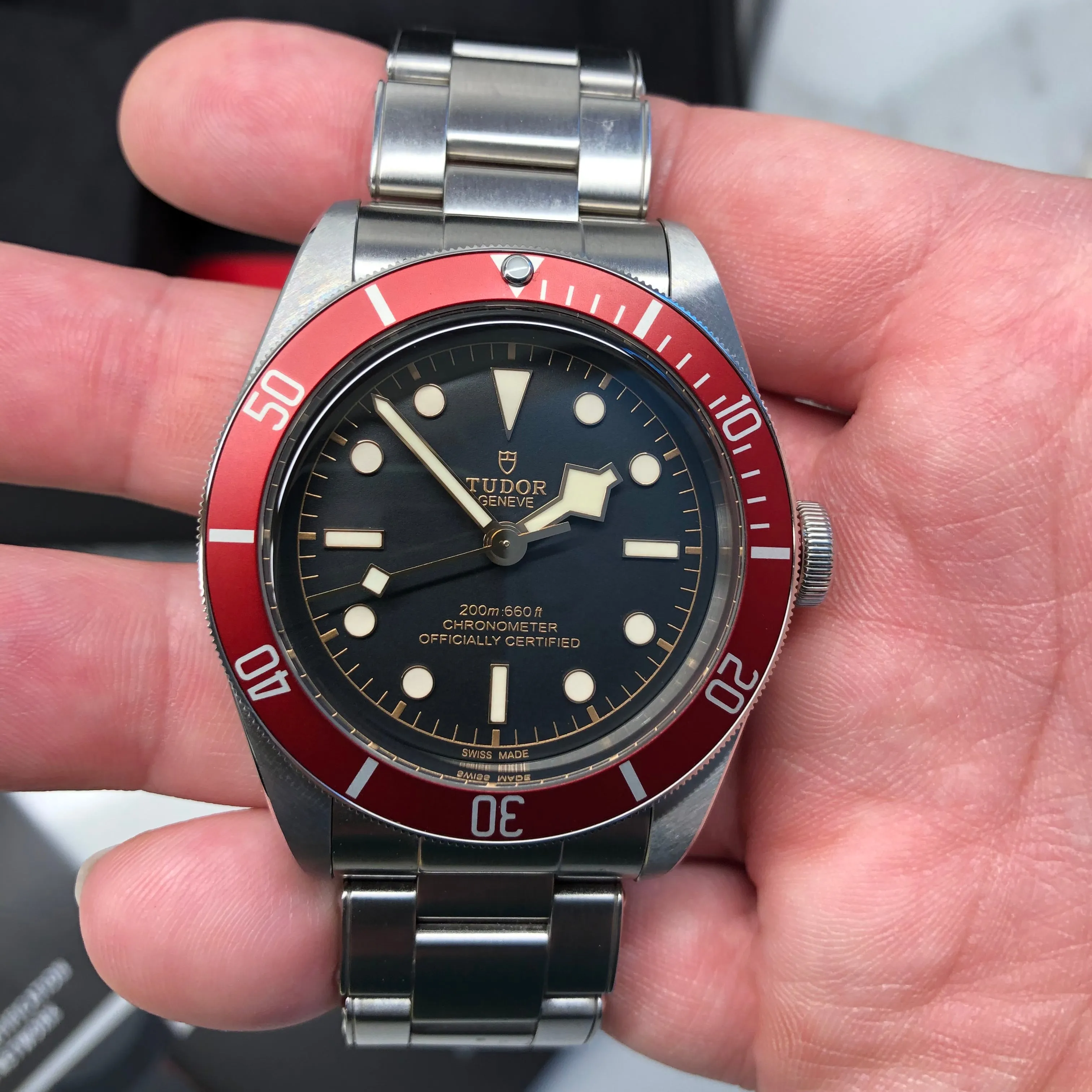 2022 Tudor Heritage Black Bay 79230R Red Bezel Automatic 41mm Wristwatch Box Papers