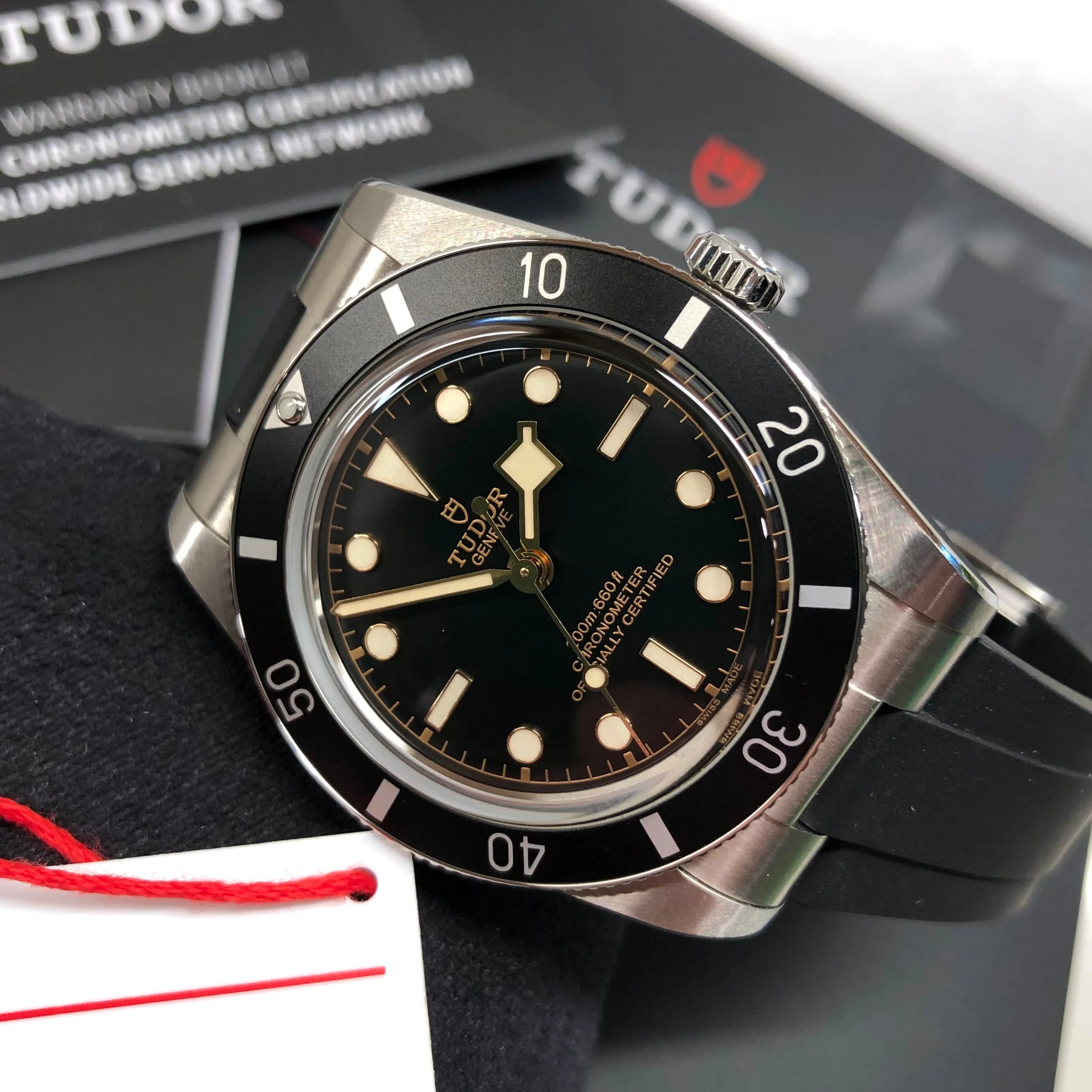2023 Tudor Black Bay 54 79000N Black Steel Rubber Wristwatch with Box and Papers