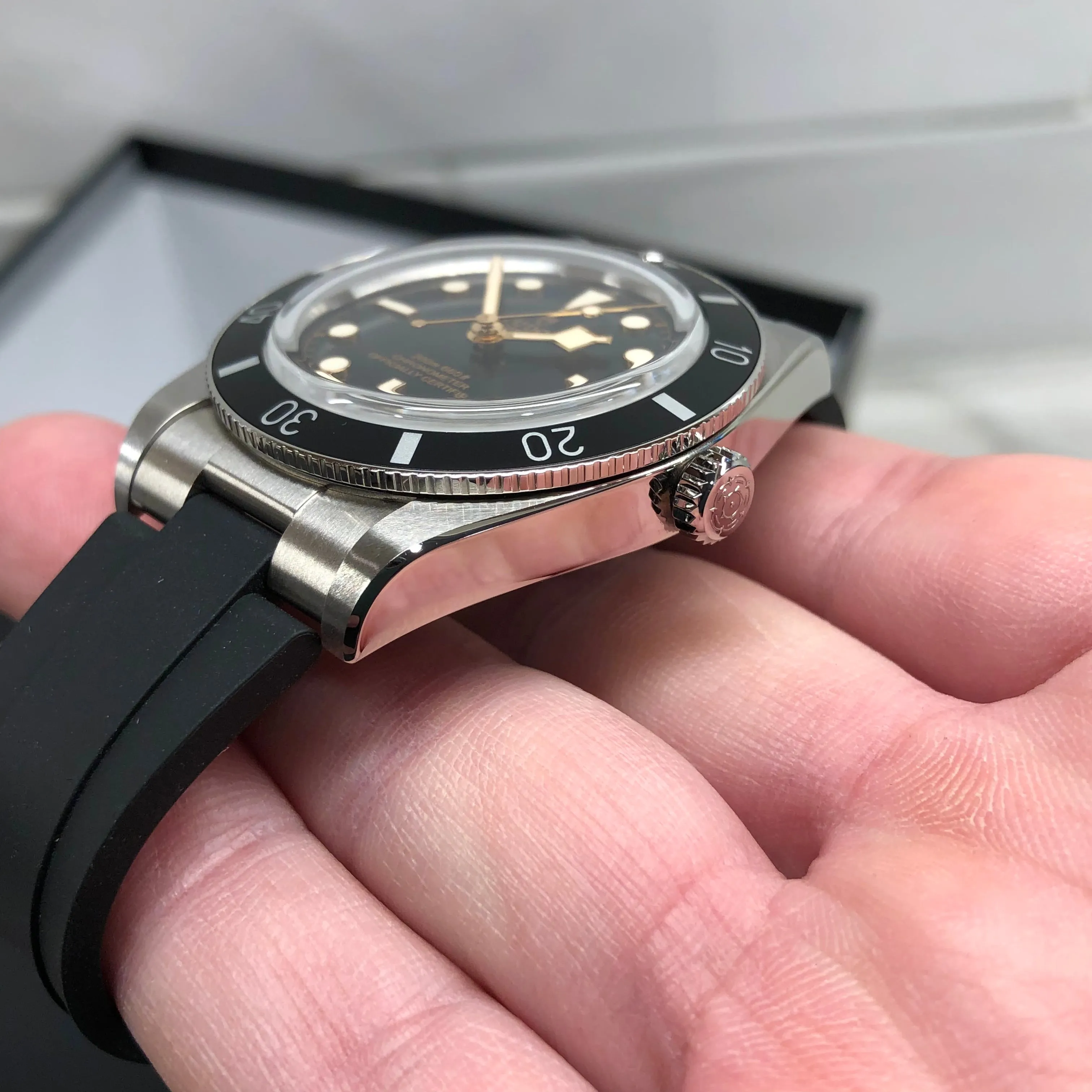 2023 Tudor Black Bay 54 79000N Black Steel Rubber Wristwatch with Box and Papers