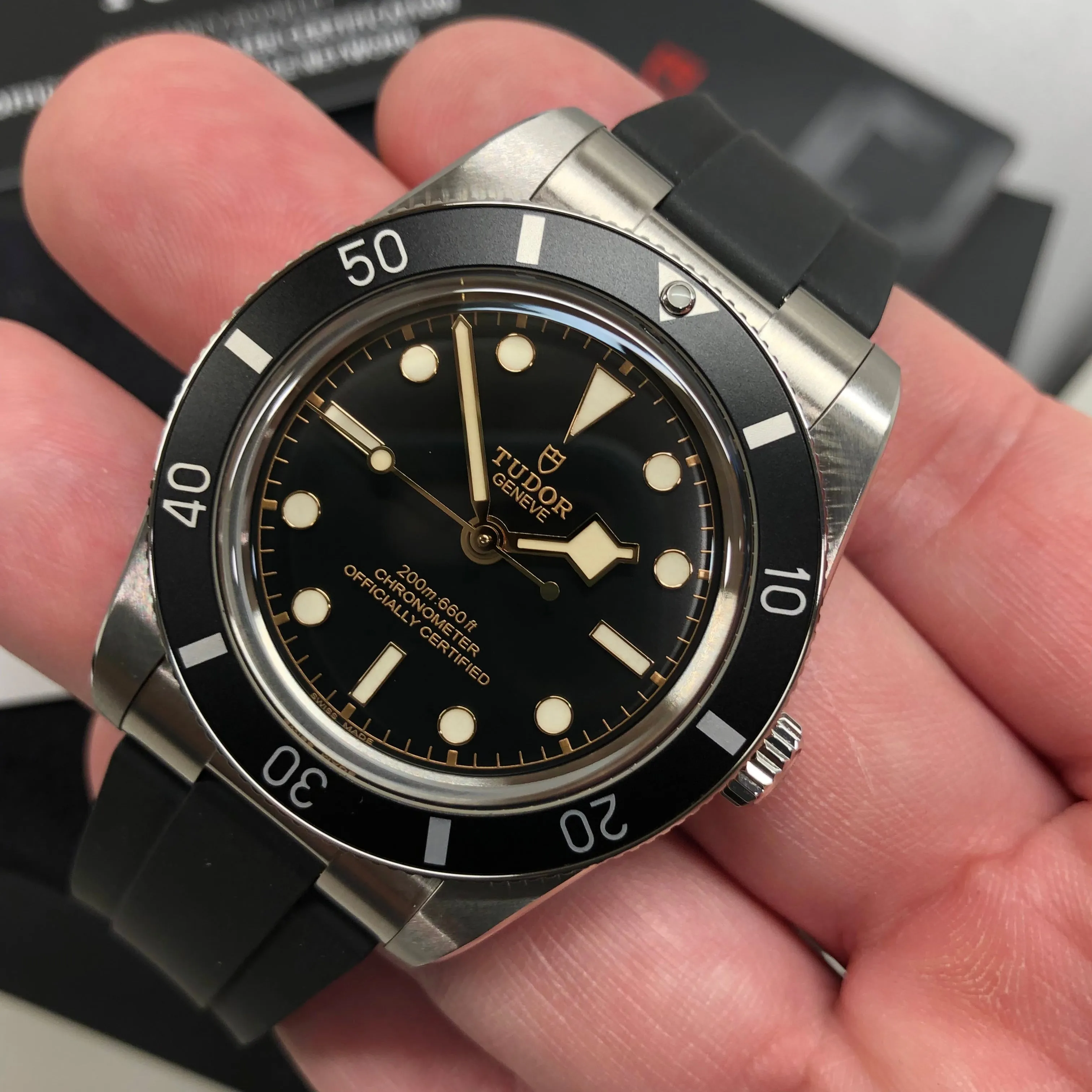 2023 Tudor Black Bay 54 79000N Black Steel Rubber Wristwatch with Box and Papers