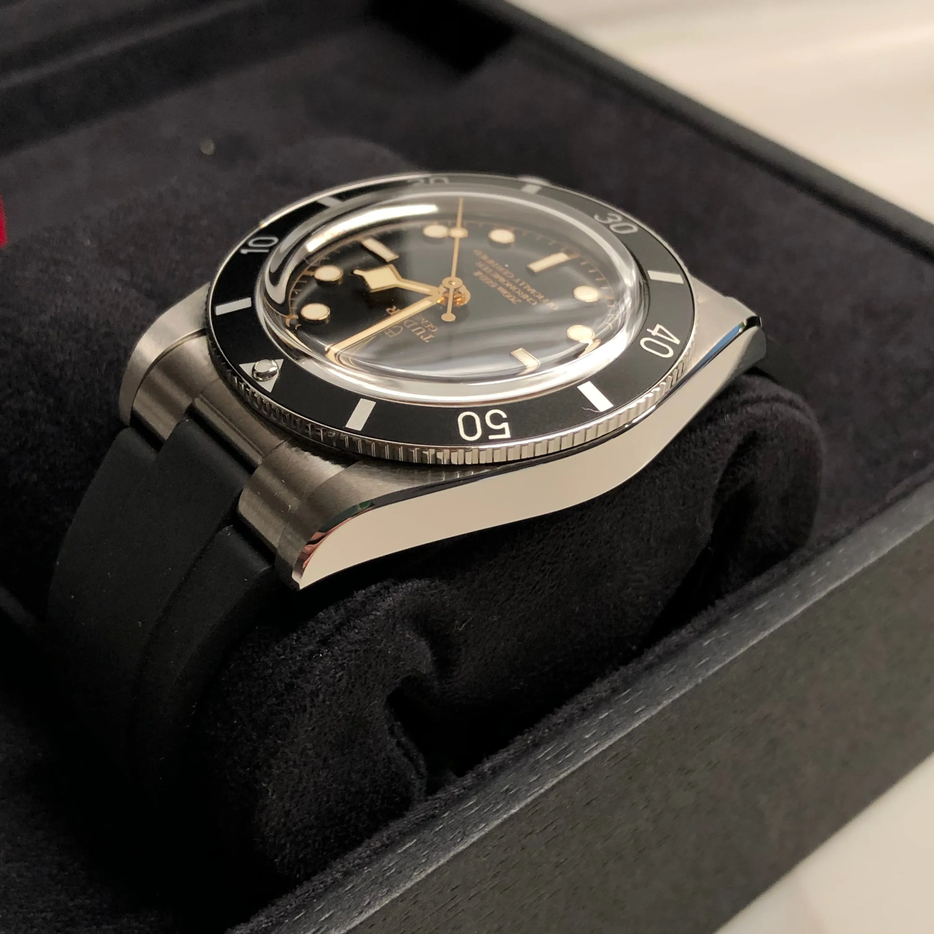 2023 Tudor Black Bay 54 79000N Black Steel Rubber Wristwatch with Box and Papers