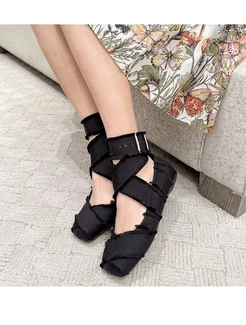 2024 New Summer Flats Fashion Square Toe Women Shoes Casual Slip-On Genuine Leather  Shoes Women Zapatos De Mujer Size 35-41 Hot