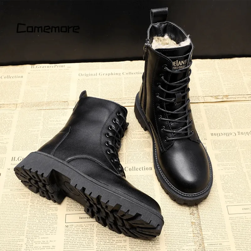 Andrea™ | Elegant Black Leather Ankle Boots