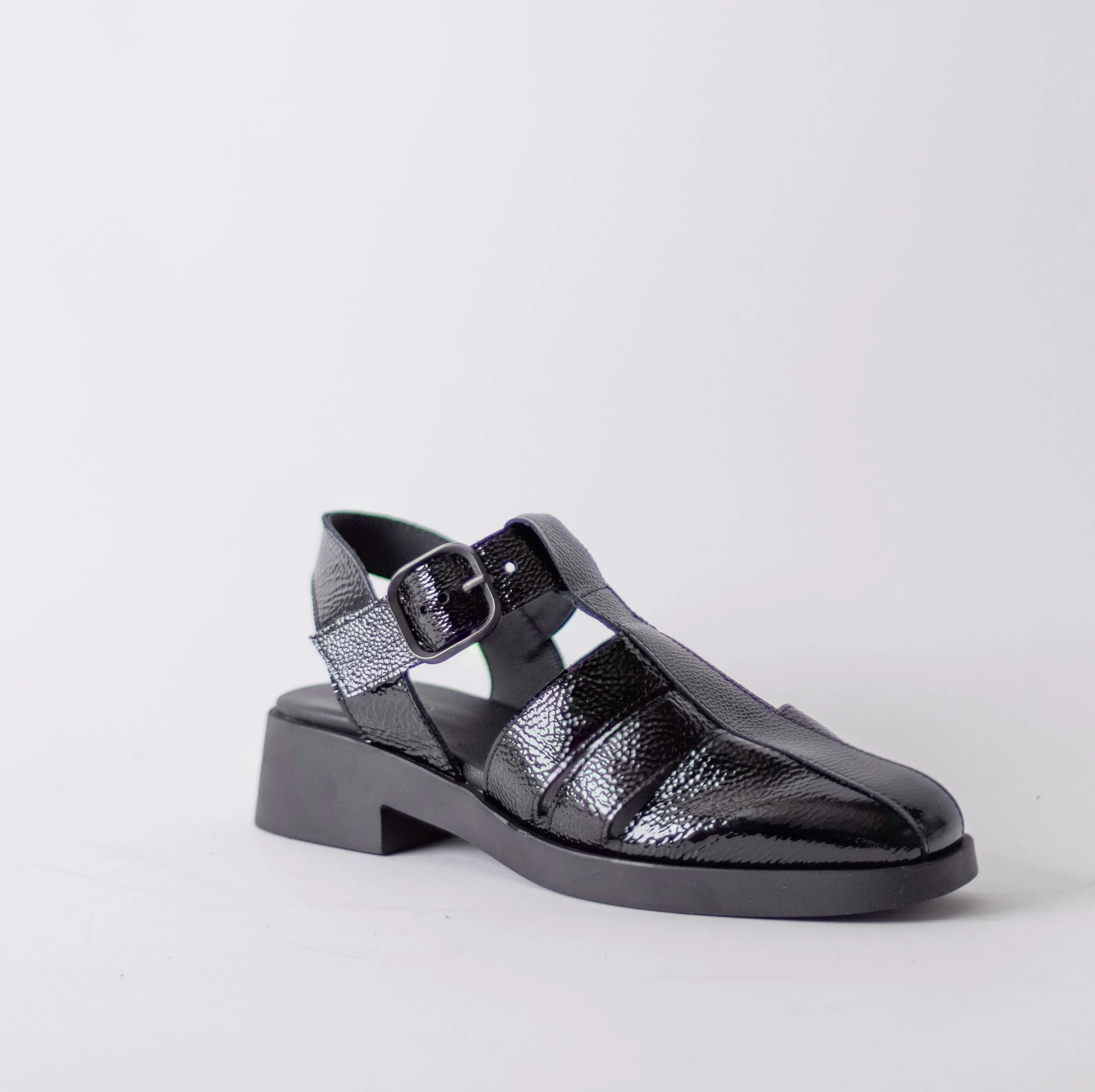 ARCHE TAILHA SANDALS - BLACK PATENT