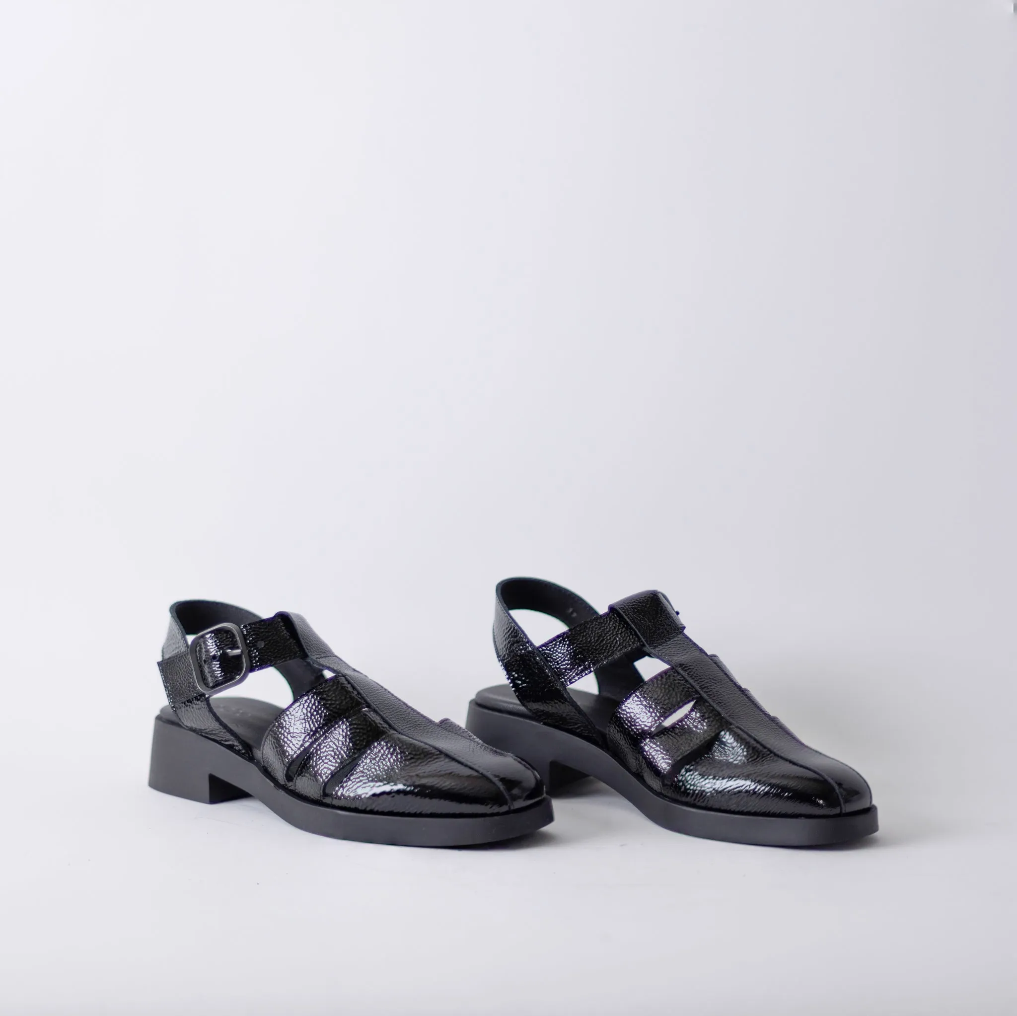 ARCHE TAILHA SANDALS - BLACK PATENT