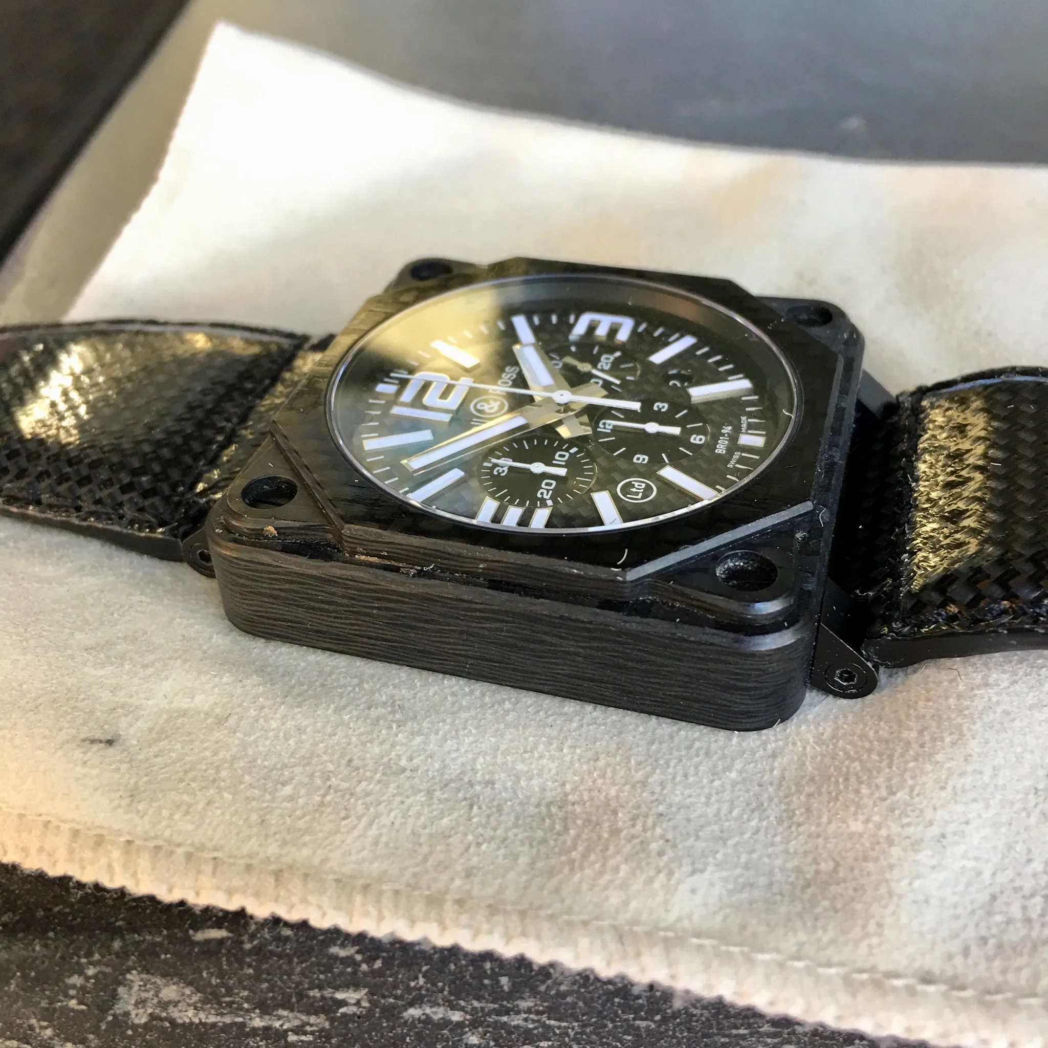 Bell & Ross BR01-94 Carbon Fiber Automatic Chronograph Limited Edition Wristwatch