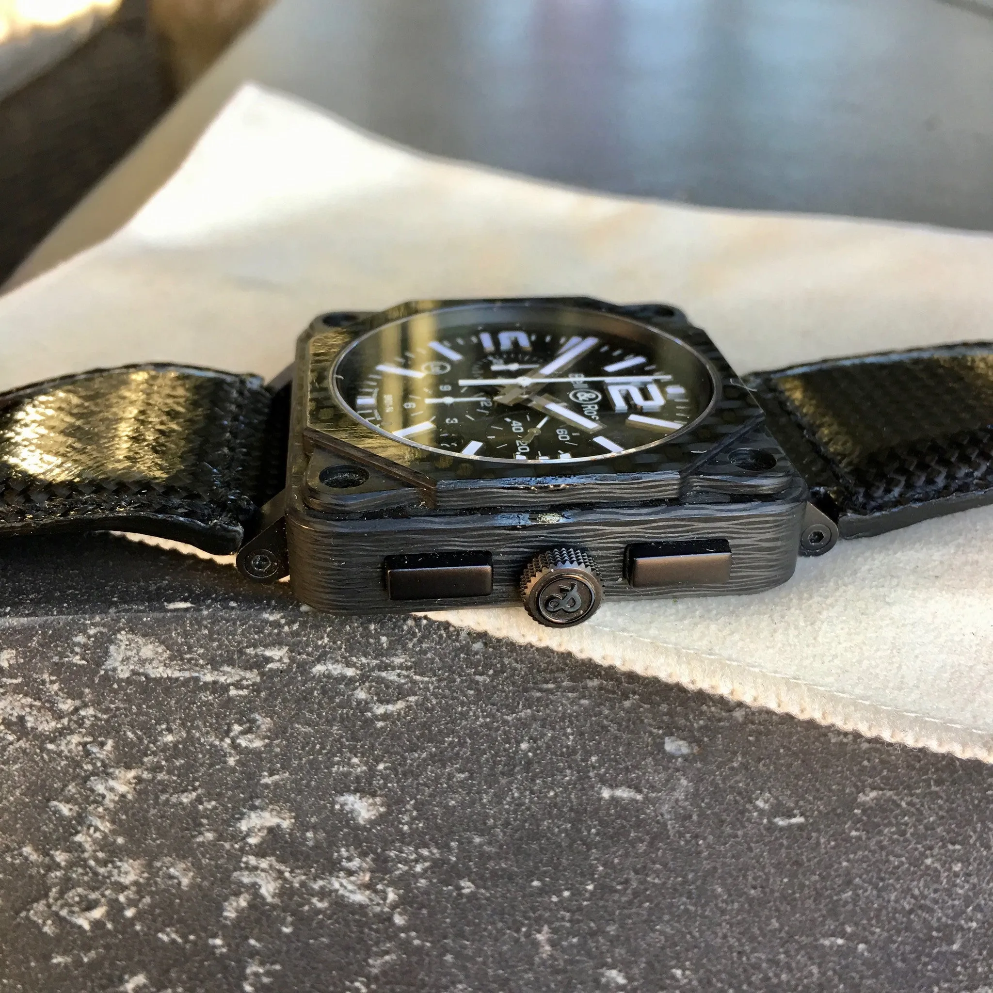 Bell & Ross BR01-94 Carbon Fiber Automatic Chronograph Limited Edition Wristwatch
