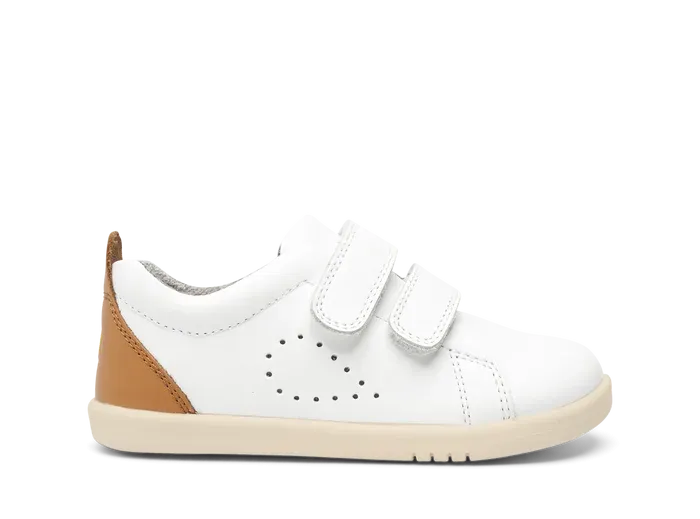 Bobux I-Walk Grass Court - White   Caramel