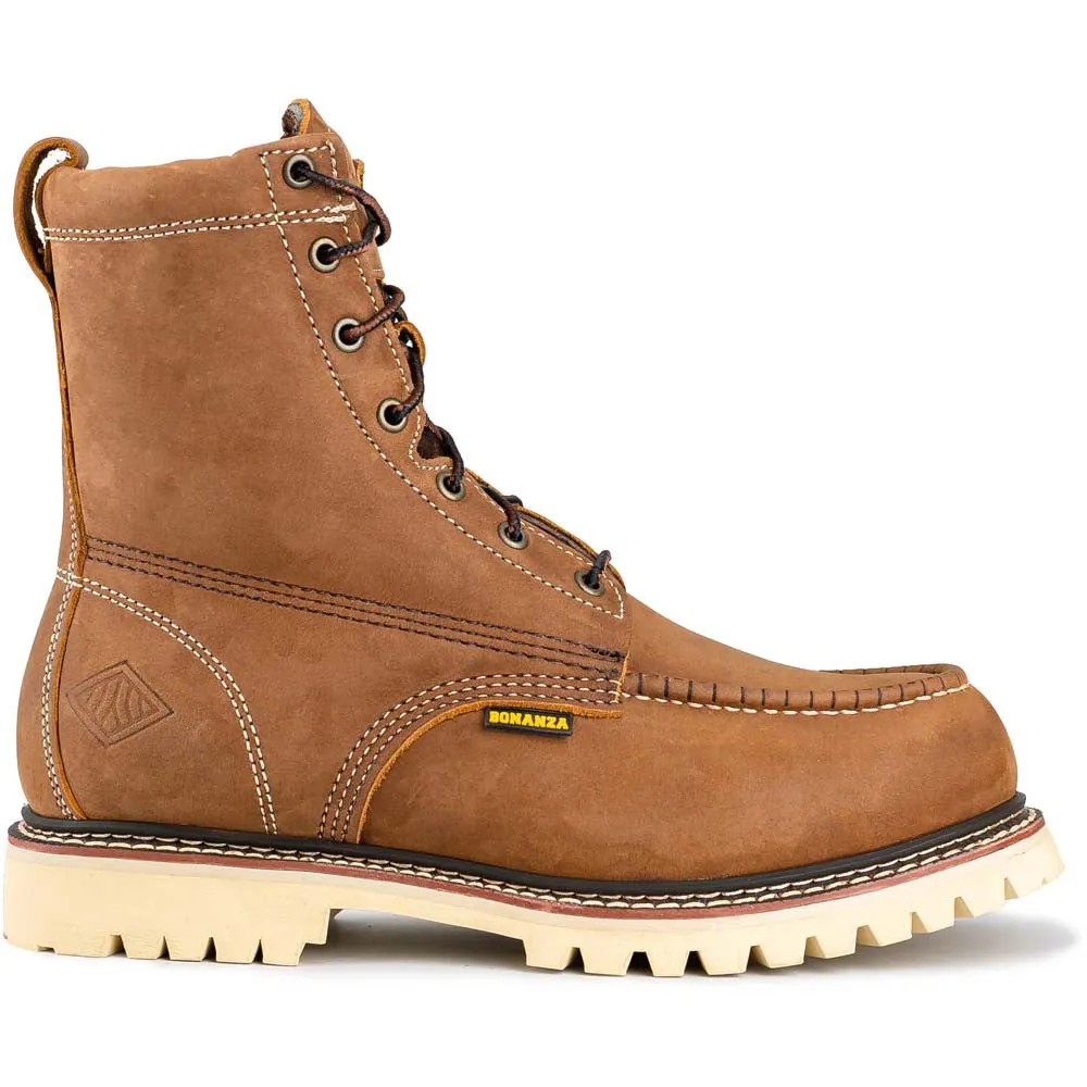 Bonanza Summit 8” Crazy Brown Insulated Waterproof Moc Toe Work Boots