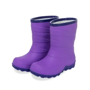 Bright Purple Girls Winter Rain Boots