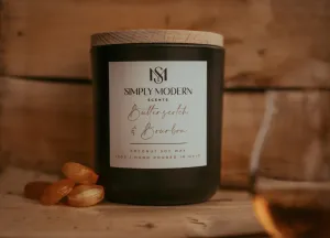 Butterscotch & Bourbon | Black | Coconut Soy Wax Candle