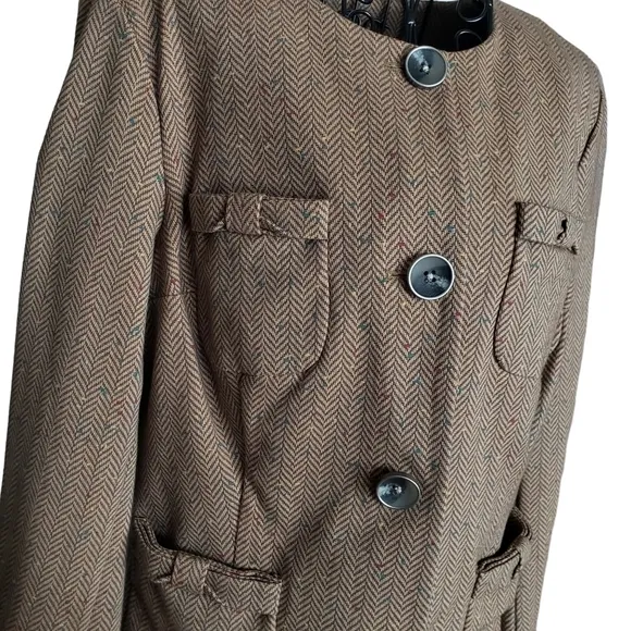 Cabi 3170 Herringbone Fleck Penny Blazer, Size XS