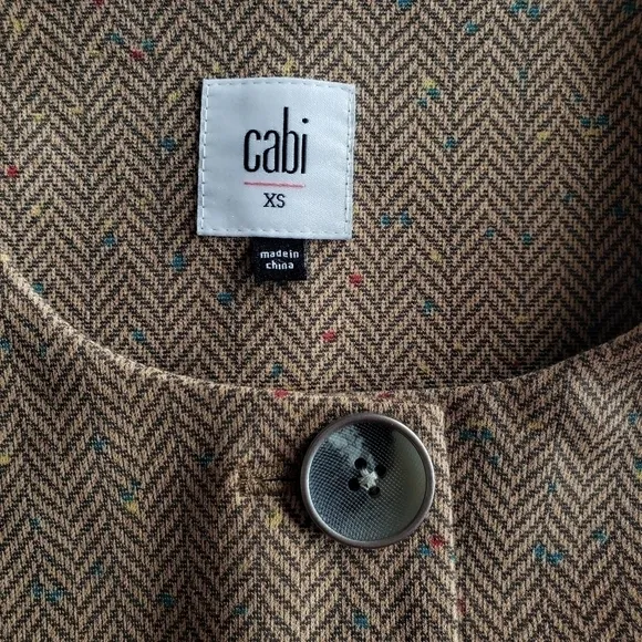 Cabi 3170 Herringbone Fleck Penny Blazer, Size XS