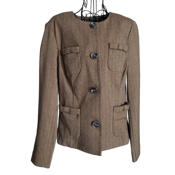 Cabi 3170 Herringbone Fleck Penny Blazer, Size XS