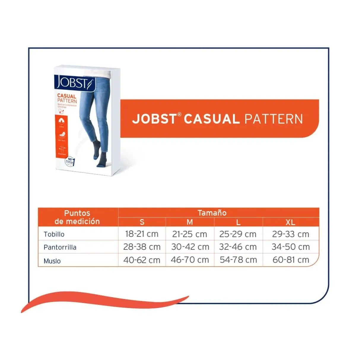 Calcetín Casual Pattern 15-20 mmhg Rosado