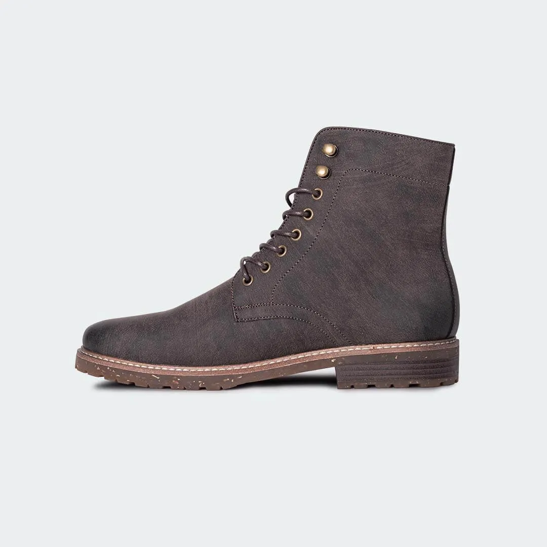 Caliber Shoes Black Lace Up Boots for Men (NICHOLAS A500R)