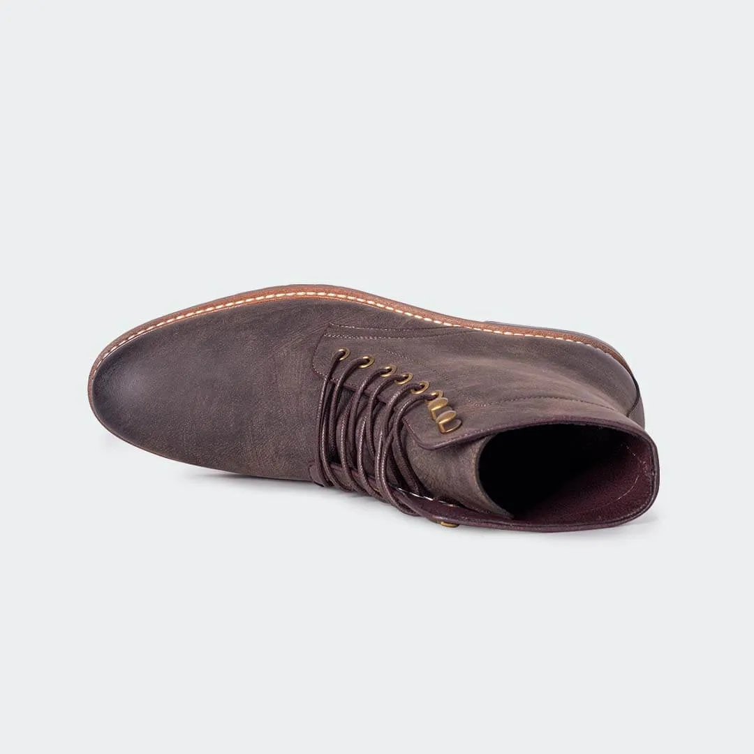 Caliber Shoes Black Lace Up Boots for Men (NICHOLAS A500R)
