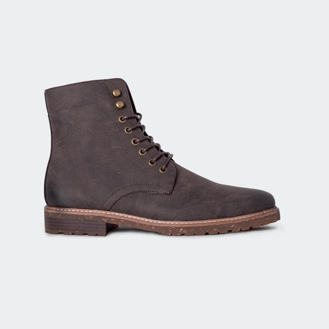 Caliber Shoes Black Lace Up Boots for Men (NICHOLAS A500R)