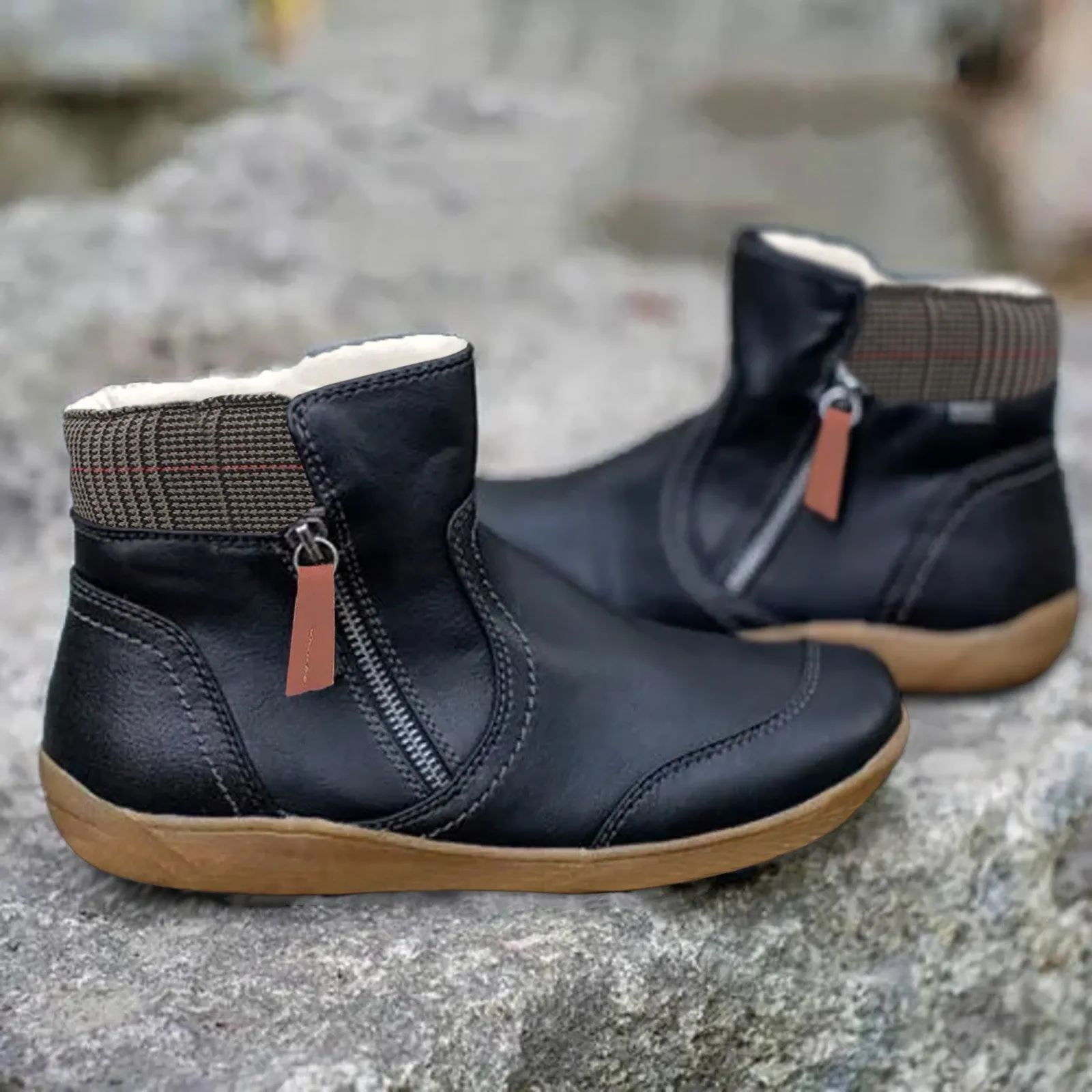 Caroline™ | Stylish Waterproof Leather Boots