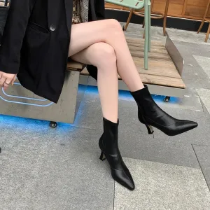 Casual High Heel Short Boots