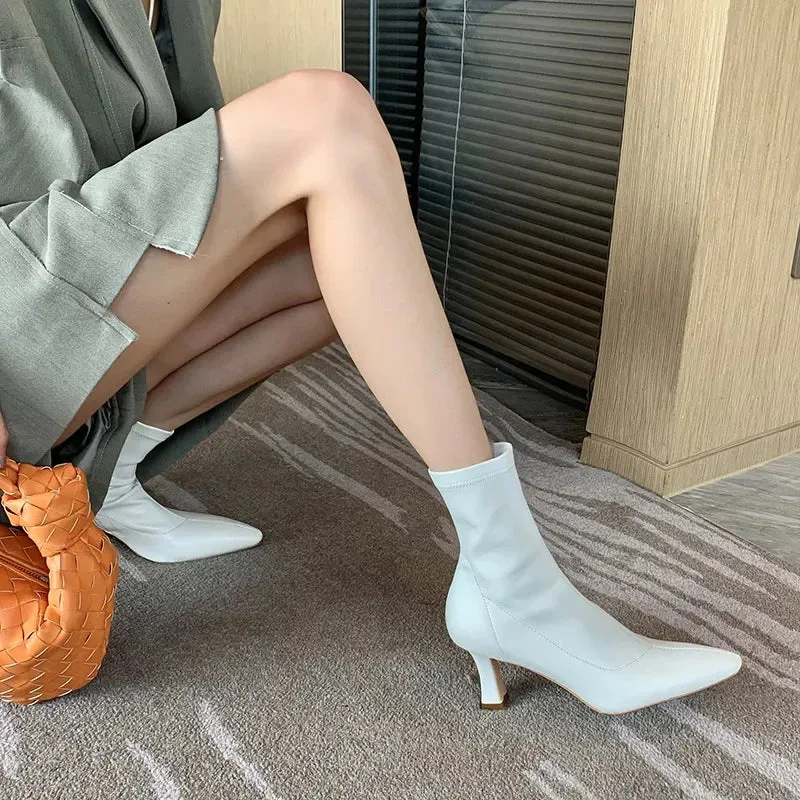 Casual High Heel Short Boots