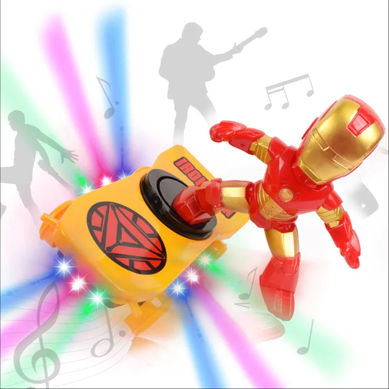 Children Cartoon Movie Figure Simulation Scooter Electric Rotating Tumble Toys Captain America scooter