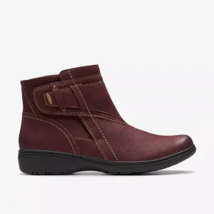 Clarks Women's Carleigh Style Wine Nubuck 26179512