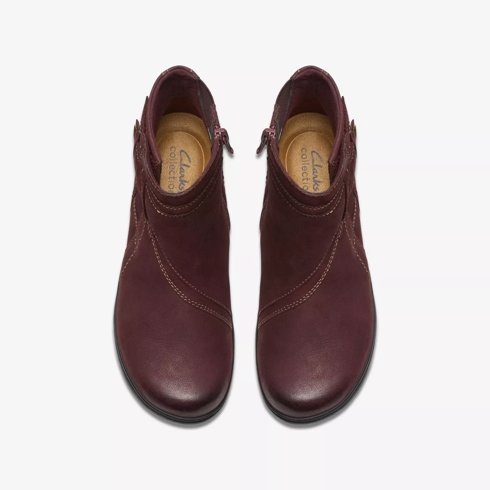 Clarks Women's Carleigh Style Wine Nubuck 26179512
