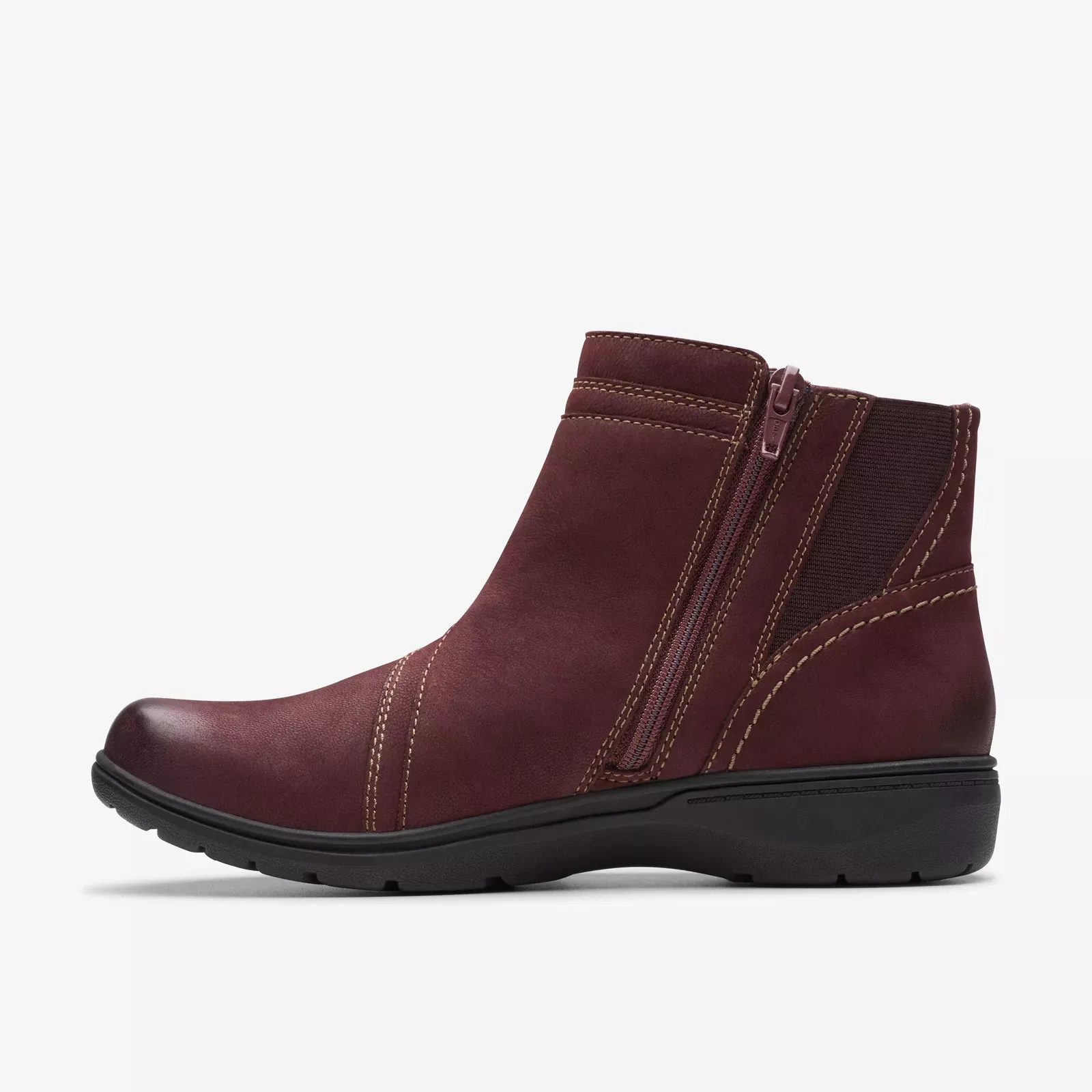 Clarks Women's Carleigh Style Wine Nubuck 26179512