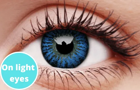 Cool Blue Coloured Contact Lenses