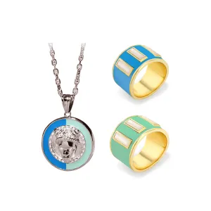 Cool Blues Jewelry Stack