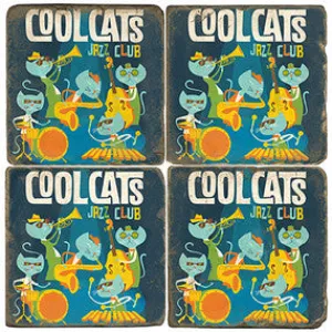Cool Cats Jazz Club Coasters