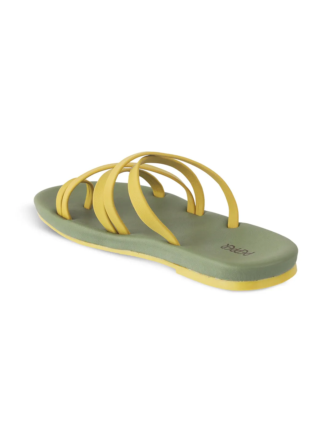 Criss Cross Strap Flat Slides