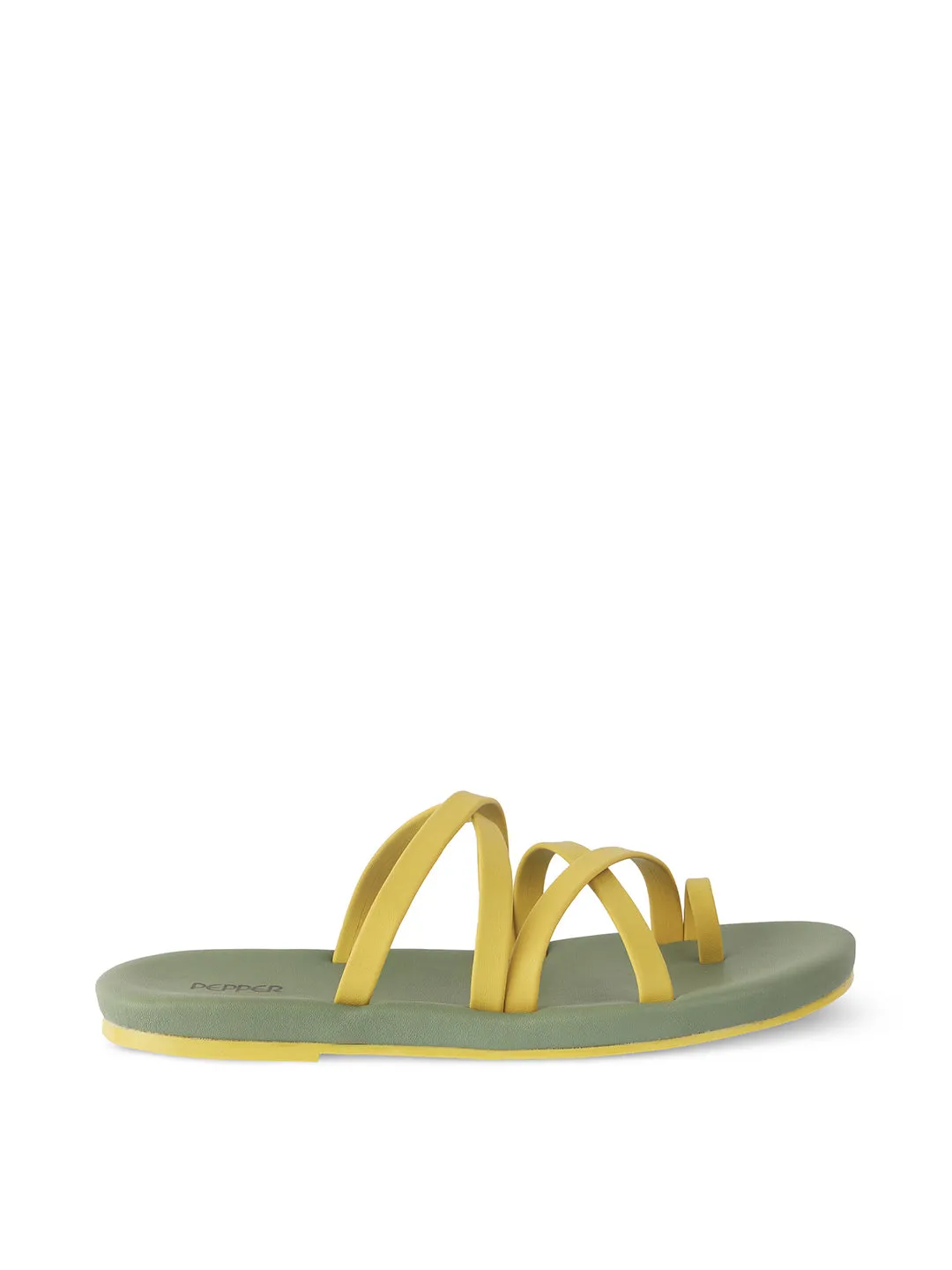 Criss Cross Strap Flat Slides