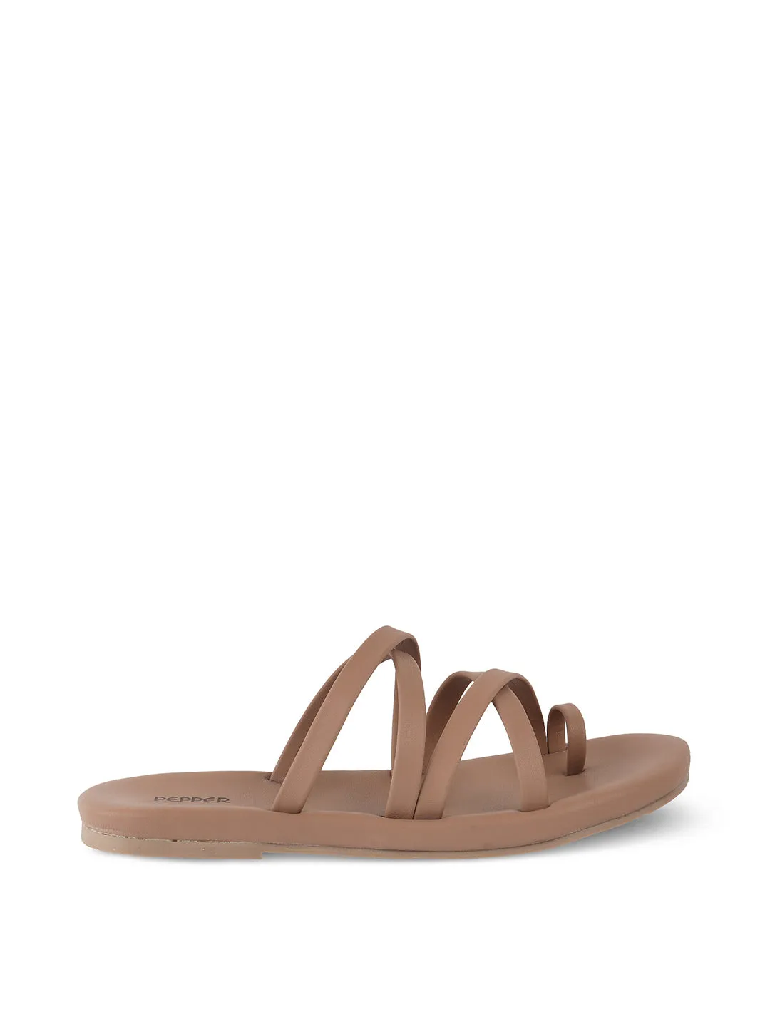 Criss Cross Strap Flat Slides