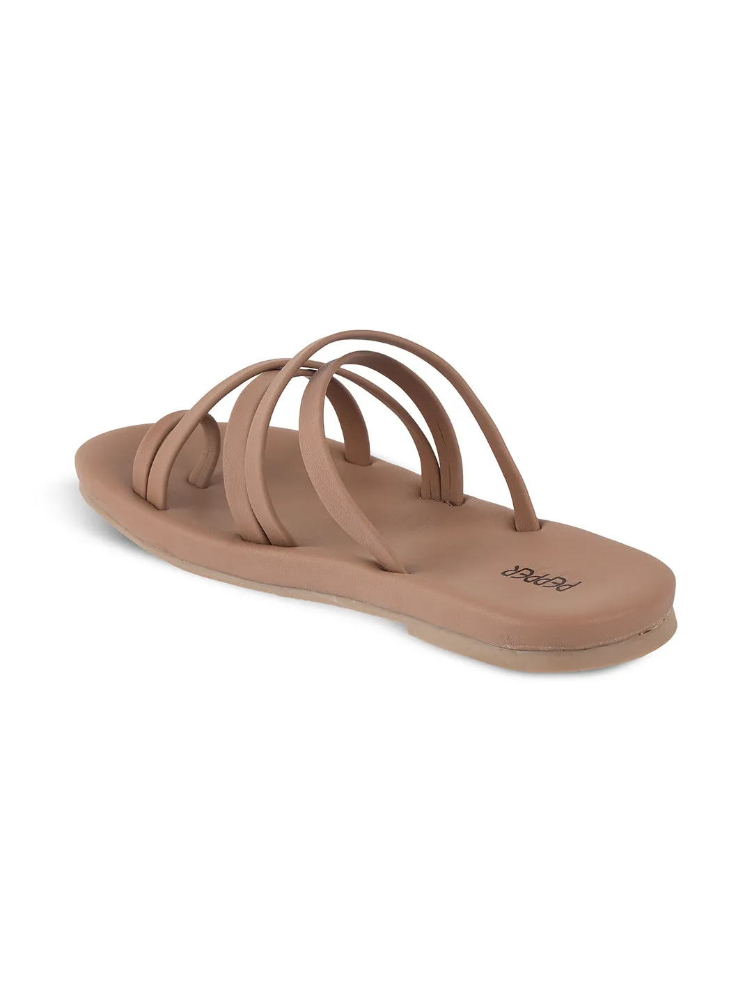 Criss Cross Strap Flat Slides