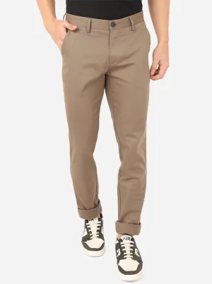 Dark Grey Solid Uno Fit Casual Trouser | JadeBlue