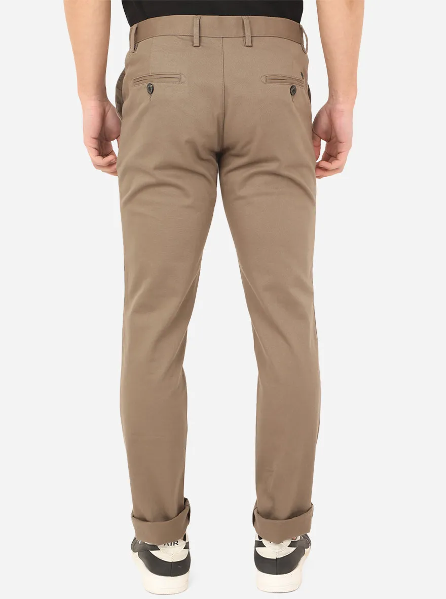 Dark Grey Solid Uno Fit Casual Trouser | JadeBlue