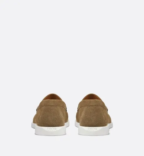 Dior Granville Loafer • Brown suede with brown and beige Dior Oblique jacquard