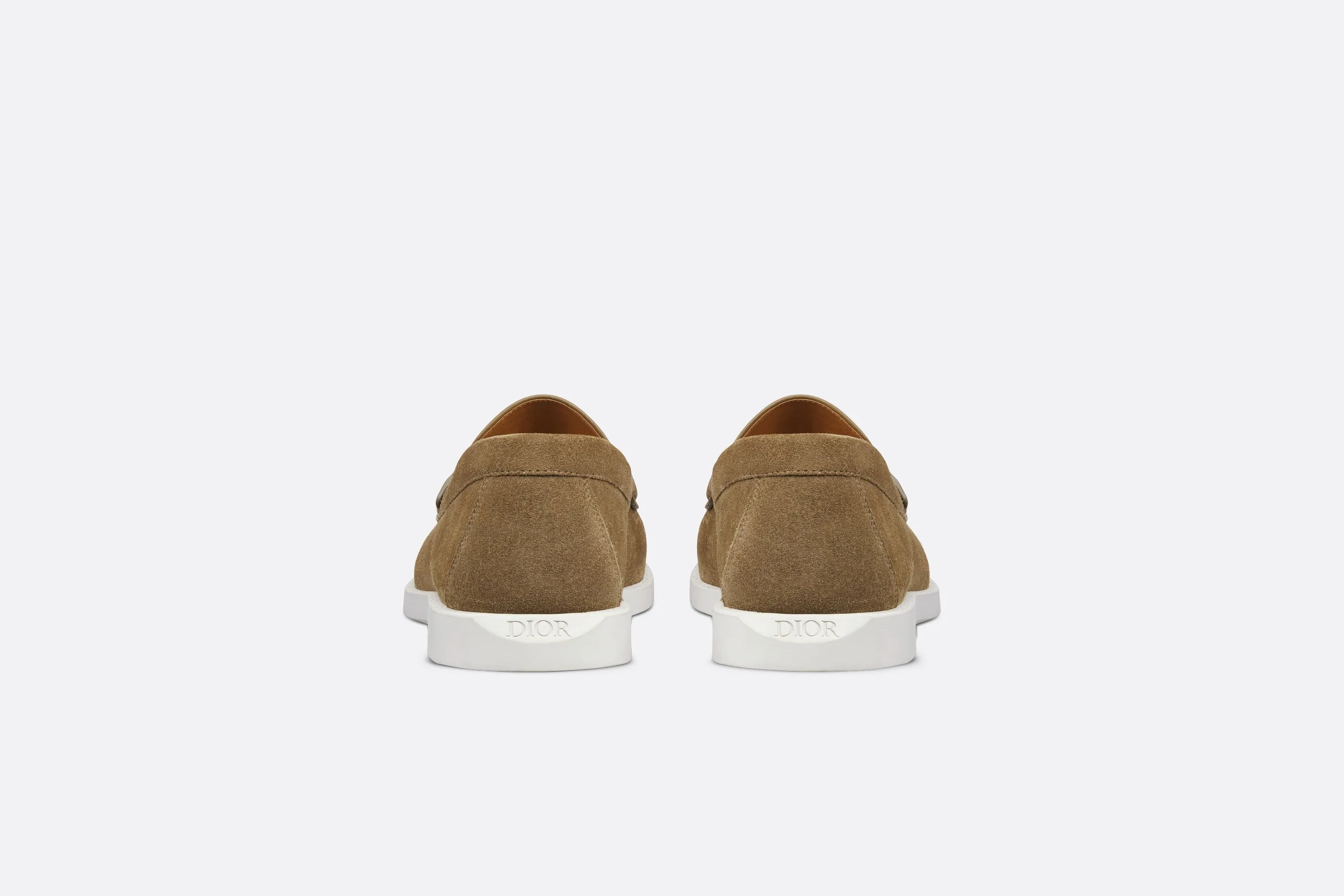 Dior Granville Loafer • Brown suede with brown and beige Dior Oblique jacquard