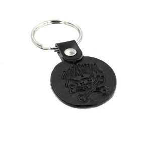 Dogtown - Pig & Bones Leather Keychain Black