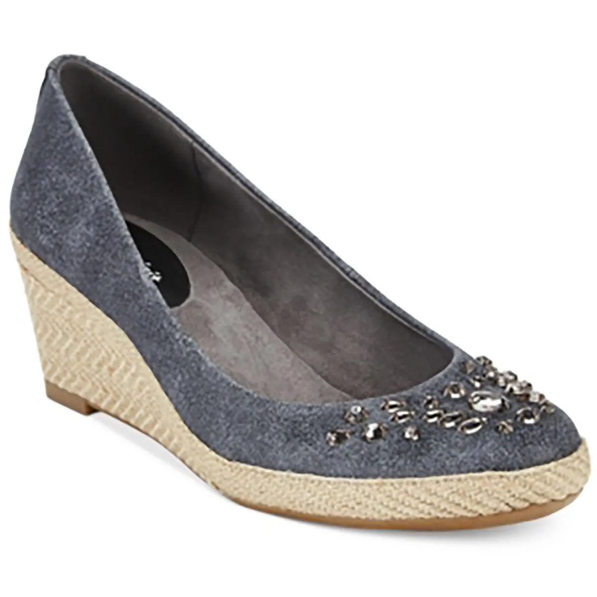 Easy Spirit Womens Eskalijo Jeweled Espadrille Wedge Heels