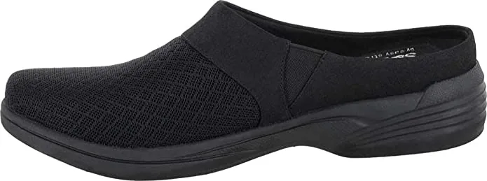 Easy Street Womens Cozy Casual Flats Shoes, Black, 6