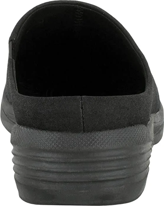 Easy Street Womens Cozy Casual Flats Shoes, Black, 6