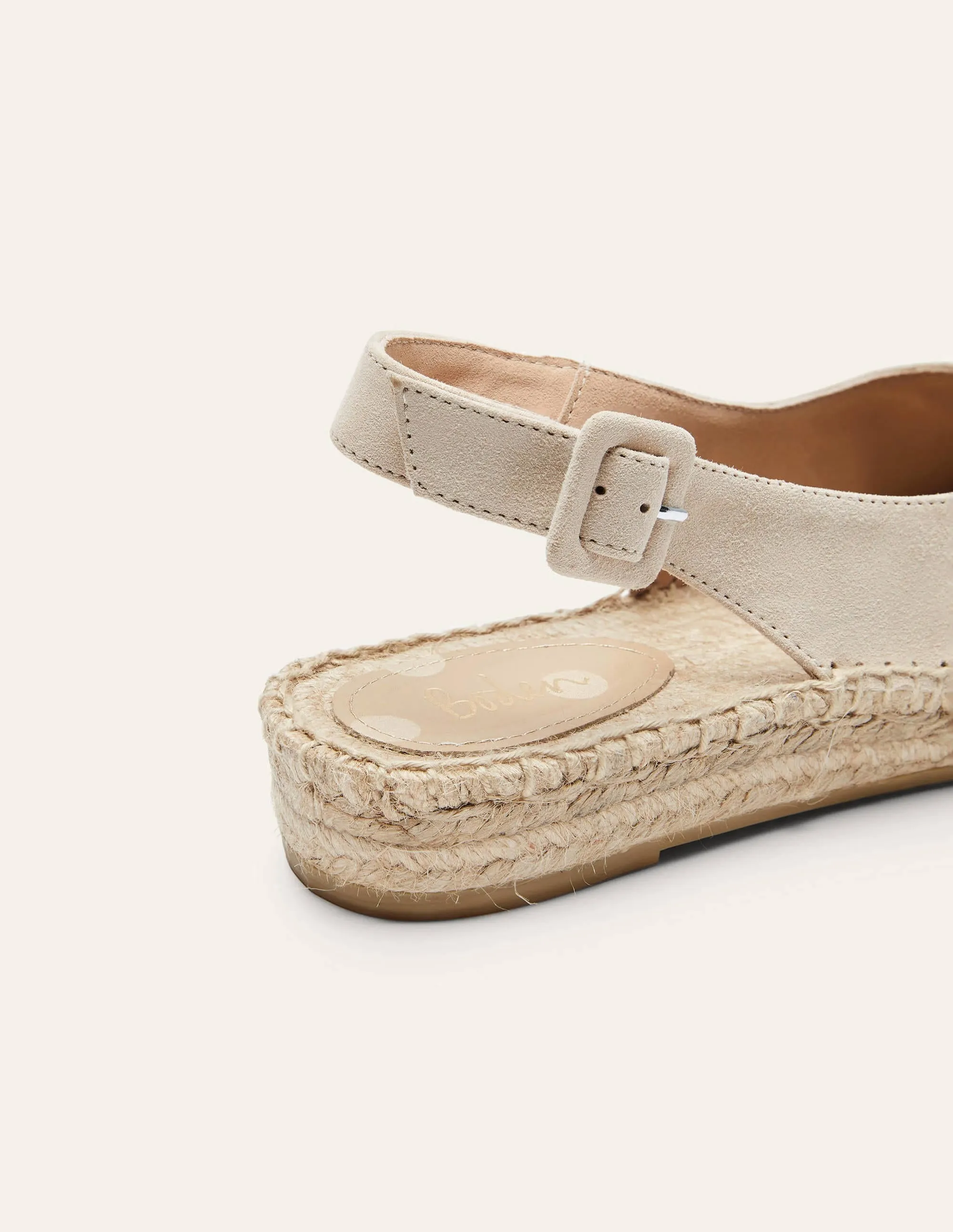 Espadrille-Riemchensandalen-Hellbeige