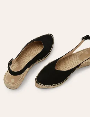 Espadrille-Riemchensandalen-Schwarz