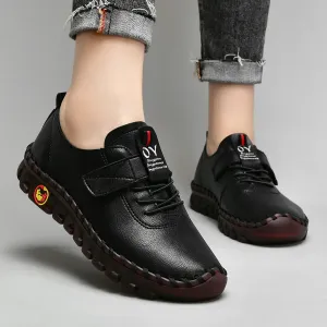 Eva - Leren Flats van Microvezel - Stijlvol en Comfortabel